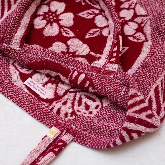 Purple Butterfly Vintage Handmade Towel Tote - Picture 8 of 10